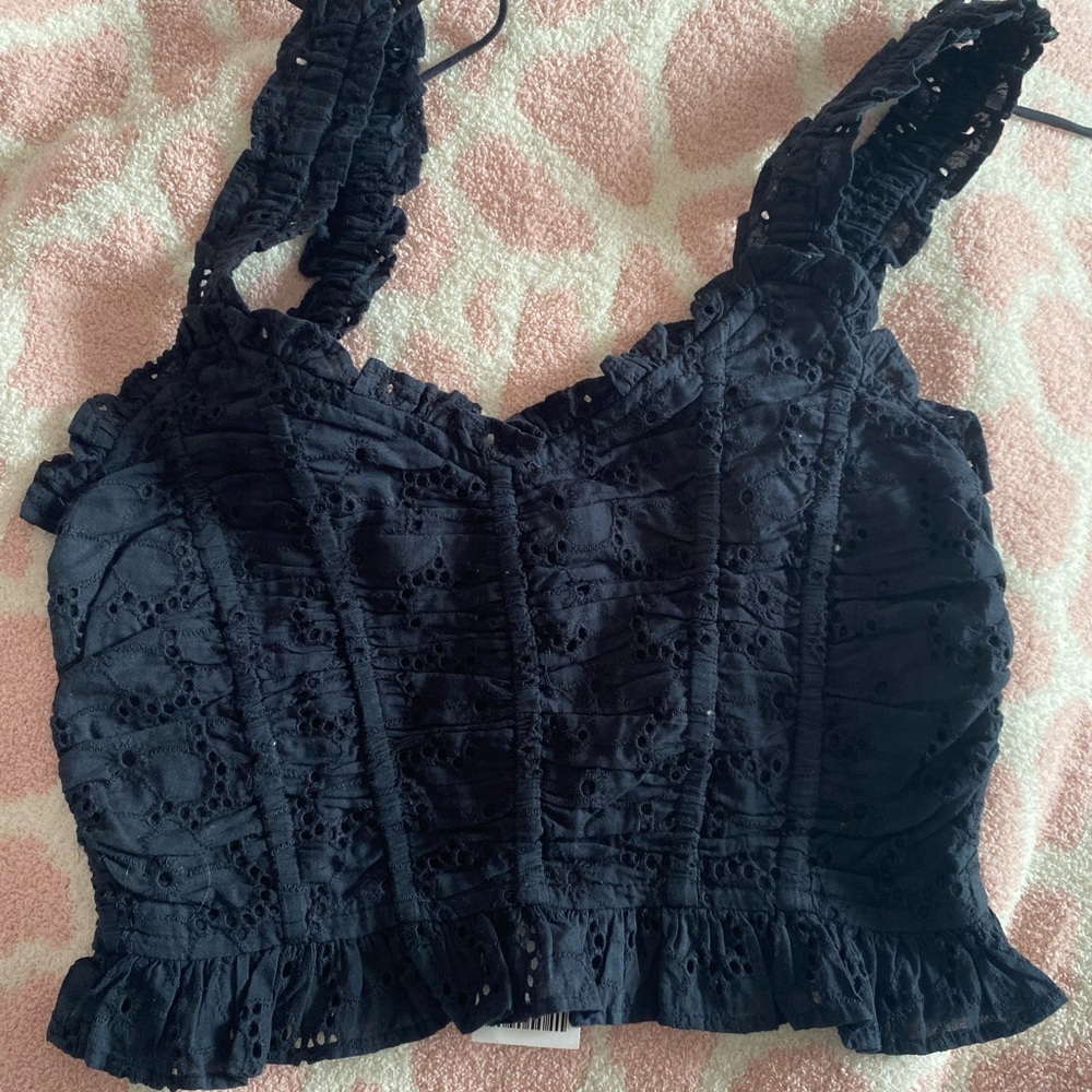 Urban outfitters corset eyelet top